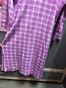 Chic Purple Geometric Print Dress