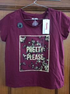 Honey By Pantaloons Maroon T-shirt 🌼🌼