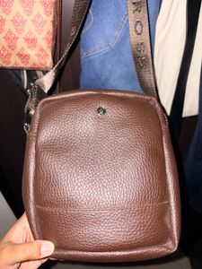 Brown Leather Crossbody Bag