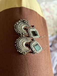 Boho Ethnic Earrings with Mirror