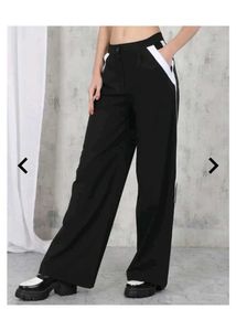 korean  Black Wide Leg Pants