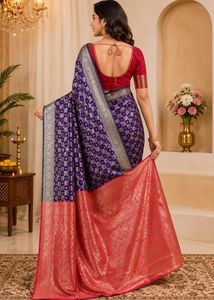purple festival, saree