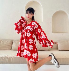 Red Floral Mini Dress