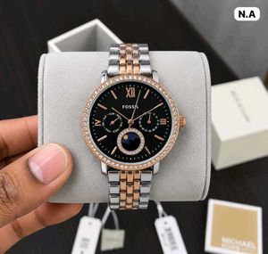 Fossil Two-Tone Moon Phase Watch