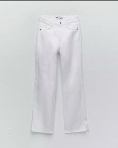 ZARA Stylish White Denim Jeans