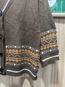 Seoul Mate Geo Pattern Drop Down Cardigan