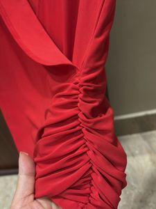 Zara Red Wrap Top