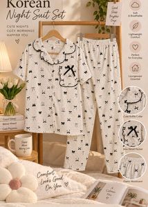 (NEW) Cute Korean Style Pajama Set