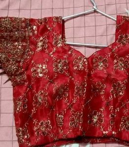 Maroon &amp; Gold Sequin Blouse