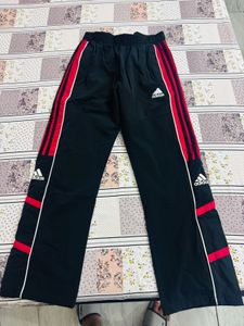 Adidas Track Pants - Black/Red