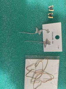 Sparkling Butterfly Drop Earrings