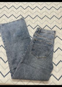H&amp;M Wide Leg Blue Denim Jeans