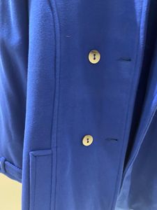 Royal Blue Double-Breasted Peacoat