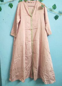 Pink Kurta with Gold Embellishments