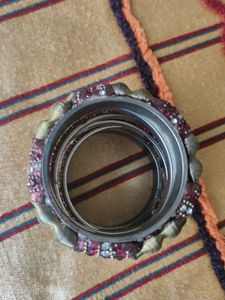 Red &amp; Gold Bangle Set