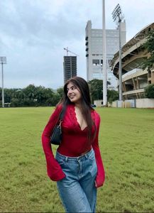Burgundy Lace Trim Long Sleeve Top