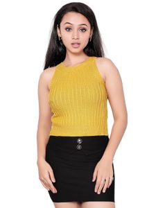 Yellow Ribbed Tank Tops (set of 2)