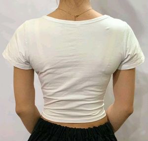 White crop top