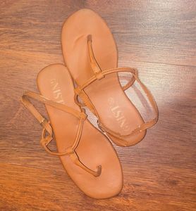 Stylish Tan Flat Sandals