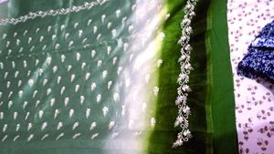Green silk saree