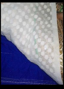 Royal Blue Embellished Saree