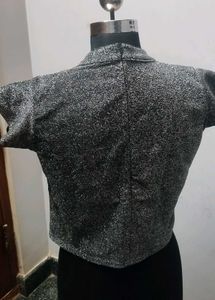Sparkling Silver Crop Top