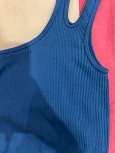 Zara’s Electric Blue One-Shoulder Top