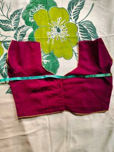 Purple Floral Embroidered Saree with Blouse
