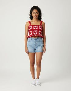 crochet red heart top( pinterest design)