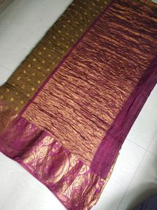 Cotton Blend  Pattu Saree