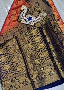 Elegant Red &amp; Gold Saree