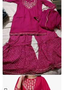 Bandhani Print Kurta Sharara