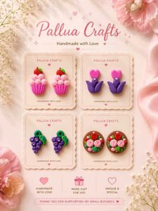 4 Handmade Earrings - Novelty Designs