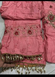 Embroidered Pink Kurta
