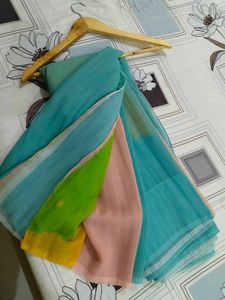 pleated sarre with stich Blouse