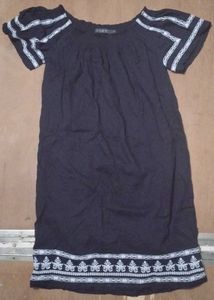 Chic Black Embroidered Off-Shoulder Dress