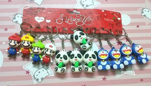 Kids Mario, Panda, Doraemon 12 Keychains