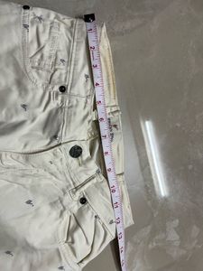 American Swan Cream Pants with SwanPrint
