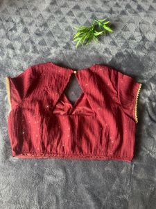 Never Used - Maroon Sequined Blouse - Tag was lost