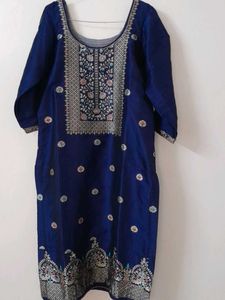 beautiful royal blue Afghani pant set