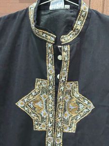 Black Embroidered Kurta