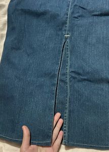 Y2K Denim Midi Skirt