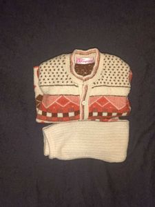 Vintage Knit Baby Outfit Set