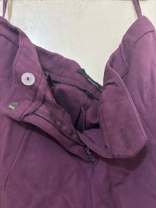 Burgundy Casual Pants