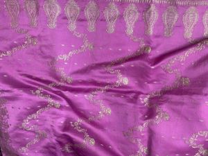 Beautiful Purple Saree with Embellished Border