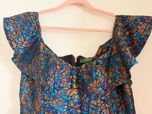 Premium: Stunning Jacquard Ruffle Dres