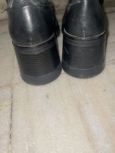 Stylish Black Leather Ankle Boots