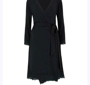 M&amp;S Black Wrap Robe