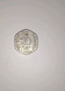 Vintage 1987 Indian 20 Paise Coin
