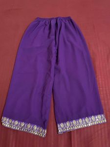 Elegant Purple suit set with Embroidery